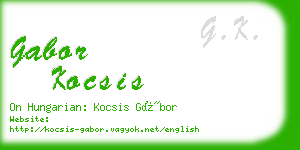 gabor kocsis business card